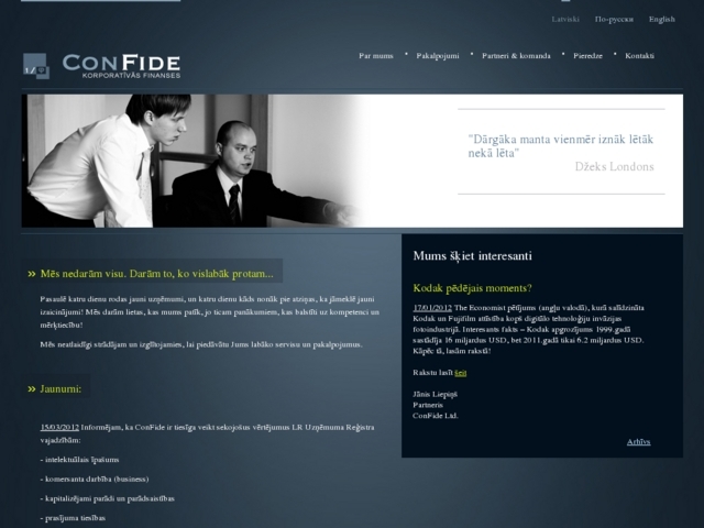 Con Fide, SIA